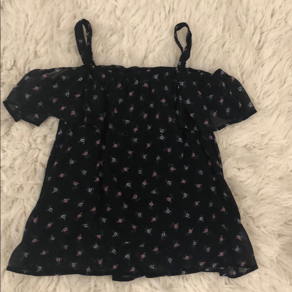 flowy floral off the shoulder